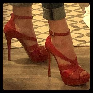 Michael Kors Red Platform Heels